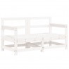 Juego de muebles de jardín 7 pzas madera maciza de pino blanco 3