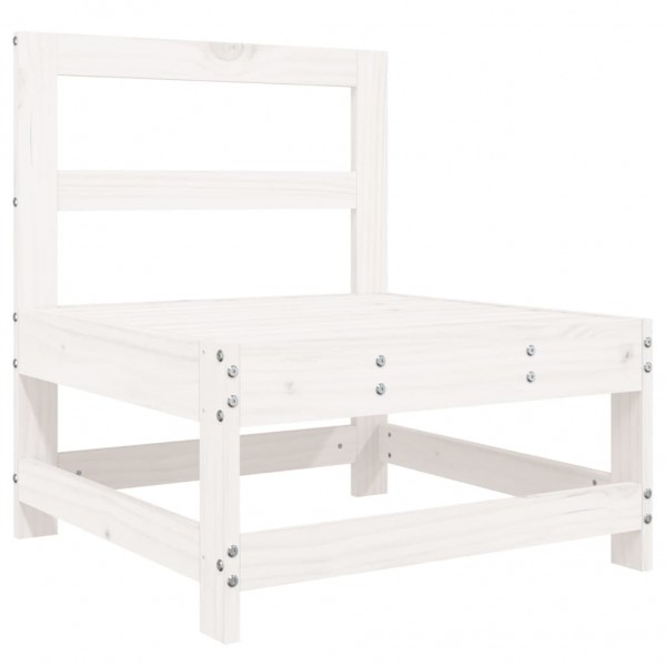Juego de muebles de jardín 7 pzas madera maciza de pino blanco M 4
