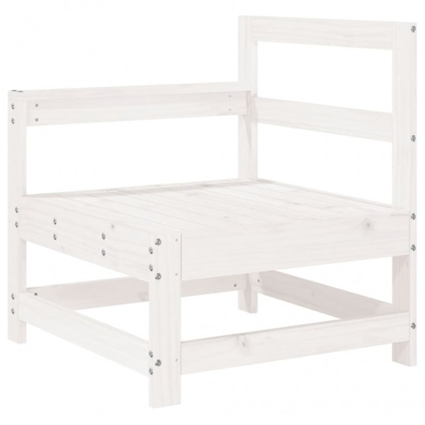 Juego de muebles de jardín 7 pzas madera maciza de pino blanco M 5