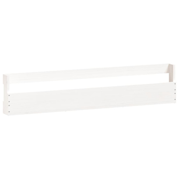 Sapateiras de parede 2 pcs 110x9x23 cm pinho maciço branco M 5