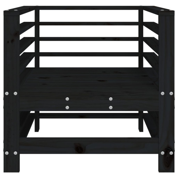 Cadeiras de jardim 2 pcs madeira de pinho maciça preto M 4