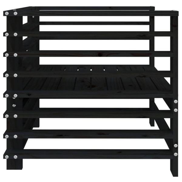 Cadeiras de jardim 2 pcs madeira de pinho maciça preto M 5