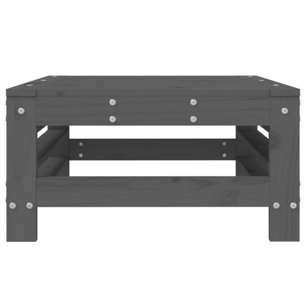 Taburete de jardín de madera maciza de pino gris M 3