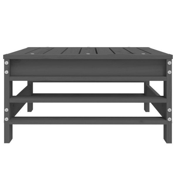 Taburete de jardín de madera maciza de pino gris M 4