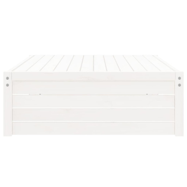 Apoio de pés para jardim 120x80 cm pinho maciço branco M 5