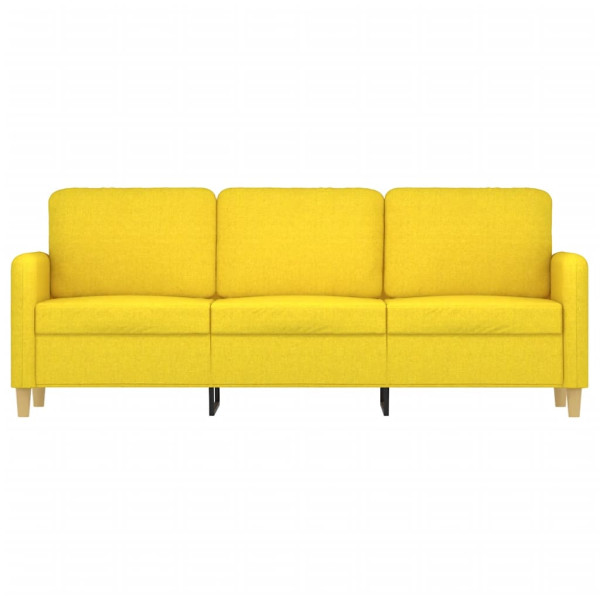 Sofá de 3 plazas de tela amarillo claro 180 cm M 3