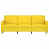 Sofá de 3 plazas de tela amarillo claro 180 cm 3