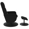 Sillón reclinable de masaje con reposapiés terciopelo negro 5