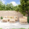 7 pcs conjunto lounge de jardim pinho maciço 1