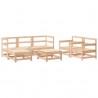 7 pcs conjunto lounge de jardim pinho maciço 2