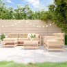 7 pcs conjunto lounge de jardim pinho maciço 1
