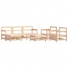 7 pcs conjunto lounge de jardim pinho maciço 2