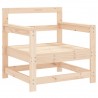Juego de muebles de jardín 7 piezas madera maciza de pino 5