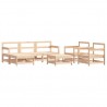 7 pcs conjunto lounge de jardim pinho maciço 2