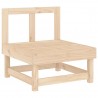 Juego de muebles de jardín 7 piezas madera maciza de pino 4