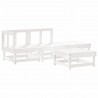 Juego de muebles de jardín 4 pzas madera maciza de pino blanco 2