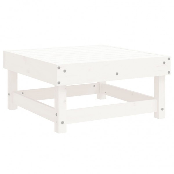 4 pcs conjunto lounge de jardim madeira de pinho maciça branco M 5