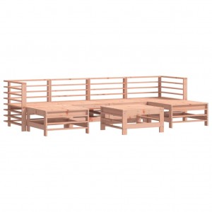 Conjunto de mobília de jardim 7 pzas madeira maciça abeto Douglas H
