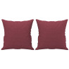 Sofá 2 lug. + almofadas decorativas 140cm tecido vermelho tinto 5