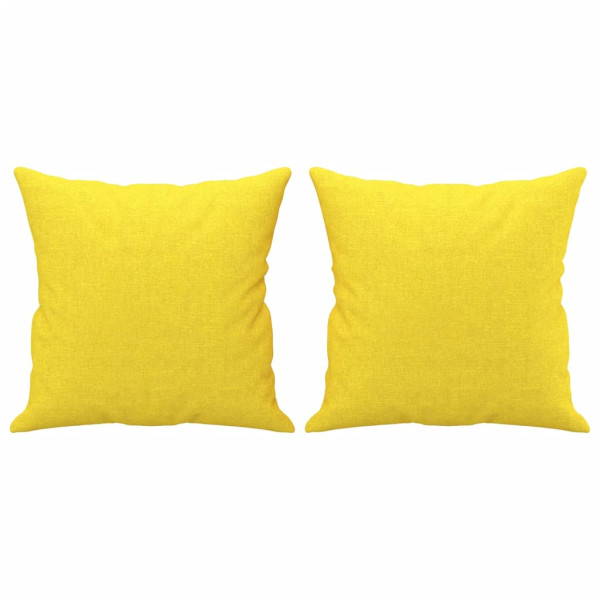 Sofá 3 lugares + almofadas decoração 180cm tecido amarelo-claro M 5