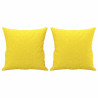 Sofá 3 lugares + almofadas decoração 180cm tecido amarelo-claro 5