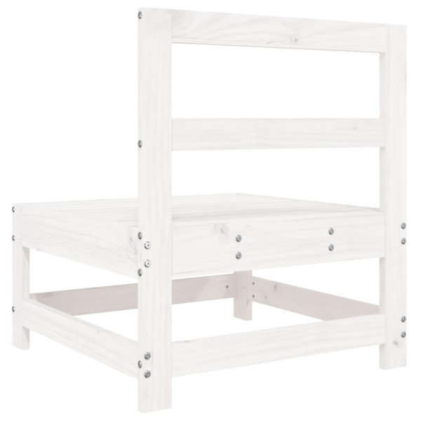 Sofá de centro para jardim madeira de pinho maciça branco M 5