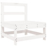 Juego de muebles de jardín 4 pzas madera maciza de pino blanco 4