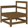 Juego de muebles jardín 4 pzas madera maciza pino marrón miel 5