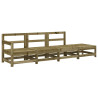 4 pcs conjunto lounge de jardim madeira de pinho impregnada 2