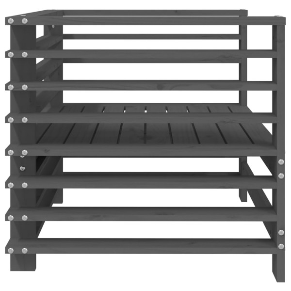 Sillones de jardín 2 unidades madera maciza de pino gris M 5