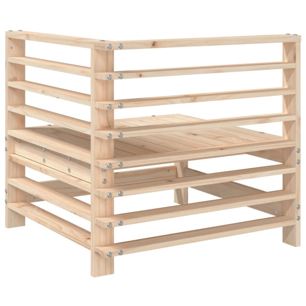 Sofá de canto para jardim madeira de pinho maciça M 3