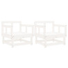 Cadeiras de jardim 2 pcs madeira de pinho maciça branco 2