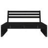 Sofá de centro para jardim 120x80 cm pinho maciço preto 3