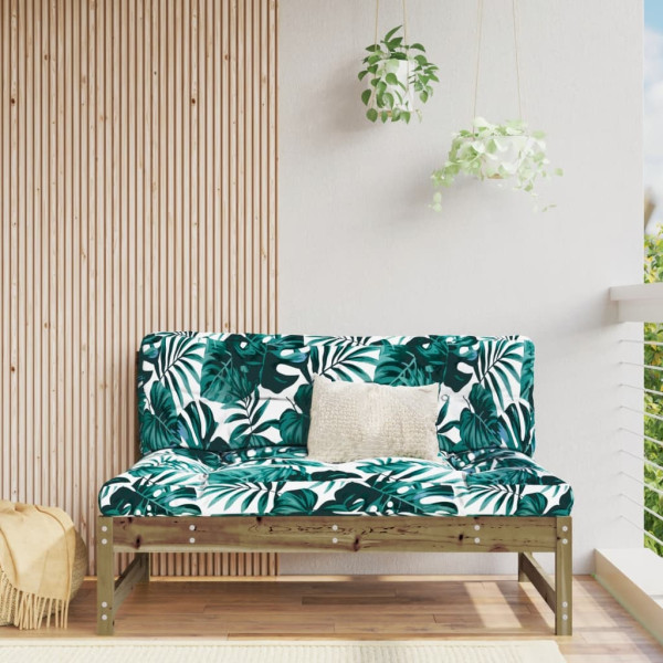 Sofá central de jardín madera de pino impregnada 120x80 cm D