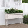 Jardinera con patas madera maciza de pino blanco 110x31x70 cm 1