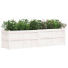 Jardinera de madera maciza de pino blanca 180x50x50 cm 4