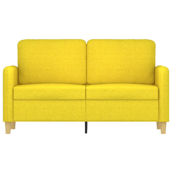 Sofá de 2 plazas de tela amarillo claro 120 cm M 3