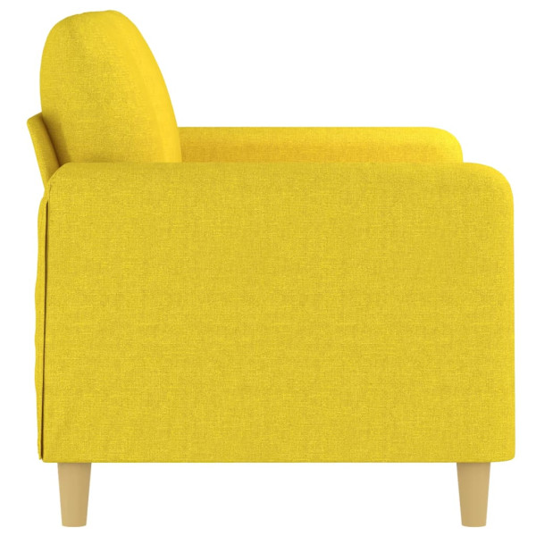 Sofá de 2 lugares 120 cm tecido amarelo-claro M 4