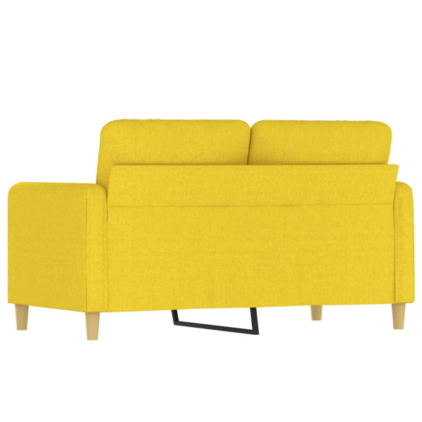 Sofá de 2 lugares 120 cm tecido amarelo-claro M 5