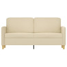 Sofá de 2 lugares tecido 140 cm cor creme 3
