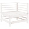 Juego de muebles de jardín 6 piezas madera maciza pino blanco 3
