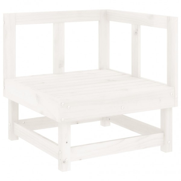 Juego de muebles de jardín 7 pzas madera maciza de pino blanco M 3