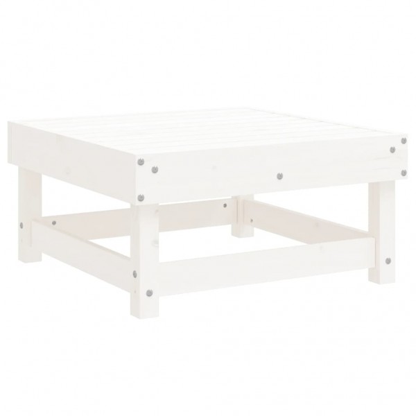 Conjunto de mobília de jardim 7 pzas madeira maciça de pinho branco M 5