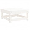 Conjunto de mobília de jardim 7 pzas madeira maciça de pinho branco 5