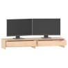 Soporte para monitor madera maciza de pino 100x27x15 cm 4