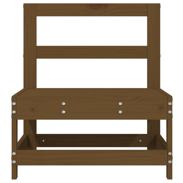 Sofá central de madera maciza de pino marrón miel M 3