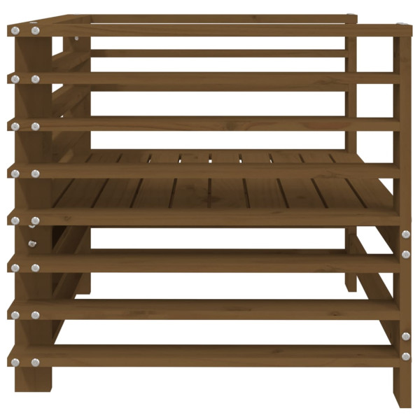 Sillones de jardín 2 unidades madera maciza pino marrón miel M 5