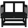 Sillones de jardín 2 unidades madera maciza pino negro 4