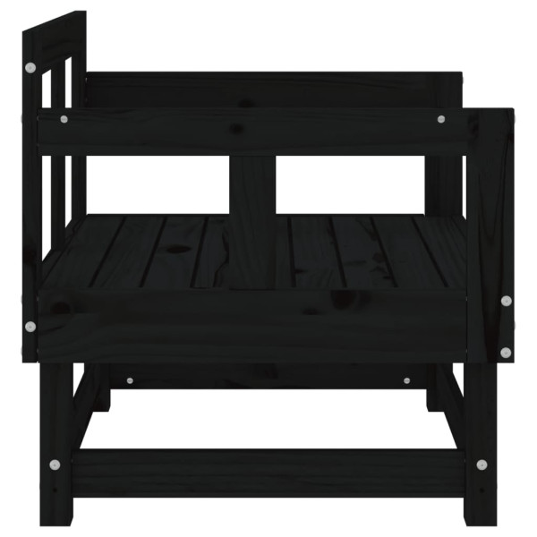 Sillones de jardín 2 unidades madera maciza pino negro M 5