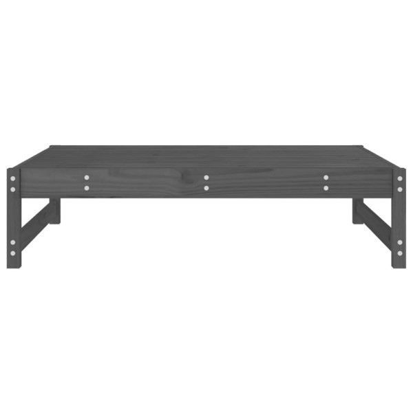 Apoio de pés para jardim 120x80 cm pinho maciço cinzento M 4